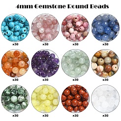 DIY Round Natural & Synthetic Gemstone Beads Stretch Bracelets Kits&nbsp;DIY-YW0011-65