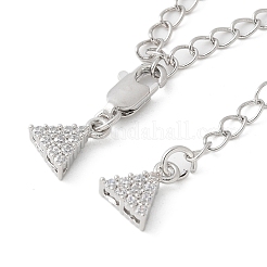 Brass Micro Pave Cubic Zirconia Chain Extender with Glass&nbsp;KK-U052-05P