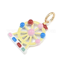 Amusement Park Brass Enamel Pendants&nbsp;KK-CBA7736-01B