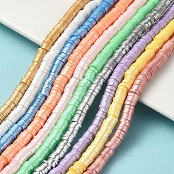 10 Strands 10 Colors Handmade Polymer Clay Beads Strands&nbsp;CLAY-YW0001-90