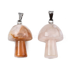 Natural Cherry Blossom Agate Pendants&nbsp;X-G-N0325-10H