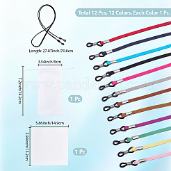 12Pcs 12 Colors Faux Suede Neck Strap for Eyeglasses&nbsp;AJEW-CL0001-45
