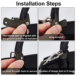 Leather Bag Handles & Undamaged Bag Triangle Buckle Connector&nbsp;FIND-WH0191-13B