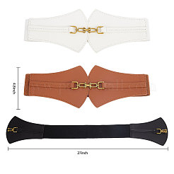 3Pcs 3 Colors Imitation Leather Elastic Corset Belts&nbsp;AJEW-GL0002-23