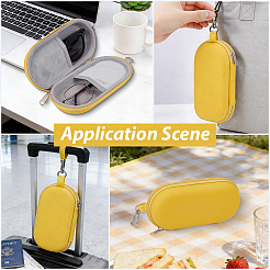 1Pc Oval PU Leather & Velvet Glasses Case&nbsp;AJEW-CN0007-23