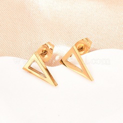 4 Pairs Geometry Theme 304 Stainless Steel Stud Earrings&nbsp;EJEW-G469-03G