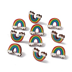 Natural Wood Stud Earrings&nbsp;EJEW-C013-01E