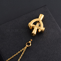 Stainless Steel Cross Cremation Urn Pendant Necklaces&nbsp;BOTT-PW0009-001G