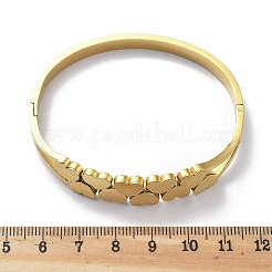 Ion Plating(IP) 304 Stainless Steel Hinged Bangles for Women&nbsp;BJEW-A011-19G