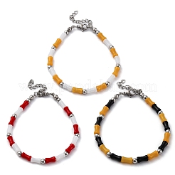 304 Stainless Steel Beaded Bracelets for Women&nbsp;BJEW-M056-05P