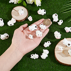 40Pcs 4 Styles Resin Cow Figurines Ornament&nbsp;DJEW-ME0001-22