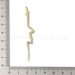 Brass Micro Pave Clear Cubic Zirconia Ear Wrap Crawler Hook Earrings for Women&nbsp;EJEW-C097-01G-02