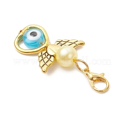 Angel & Evil Eye Alloy & Resin Pendant Decorations&nbsp;HJEW-JM04278-01
