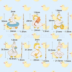 30Pcs 6 Styles Alloy Enamel Pendants&nbsp;ENAM-CJ0005-22