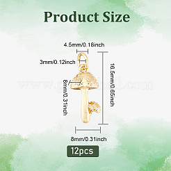 12Pcs Brass Pendants&nbsp;KK-DC0002-20