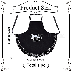 Polyester Polka Dot Bowknot Kitchen Apron&nbsp;AJEW-BM0001-49