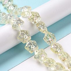 Transparent Electroplate Glass Beads Strands&nbsp;GLAA-C025-01H