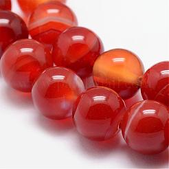 Natural Striped Agate/Banded Agate Bead Strands&nbsp;G-K166-13-8mm