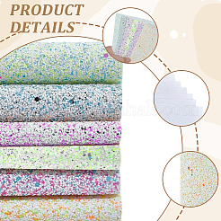 6Pcs 6 Colors PVC & Imitation Leather Fabrics&nbsp;DIY-CL0001-31
