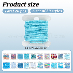 20 Bundles 20 Styles Cotton and Polyester Lace Ribbon&nbsp;OCOR-GF0004-91