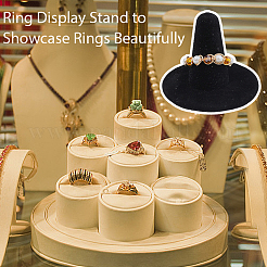Felt & Paper Cone Jewely Ring Display Stands&nbsp;ODIS-WH20003-11