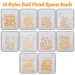 300Pcs 10 Styles Barrel Plating Alloy Beads&nbsp;FIND-DC0002-88