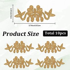 10Pcs Flower Polyester Iron on/Sew on Patches&nbsp;DIY-GF0011-76B