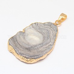 Nuggets Natural Druzy Agate Pendants&nbsp;G-L447-04