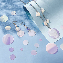 340Pcs 7 Style Iridescent PVC Paillette/Sequins Pendants&nbsp;PVC-PH0001-21