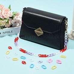 120Pcs 6 Colors Opaque Acrylic Linking Rings&nbsp;OACR-FS0002-77