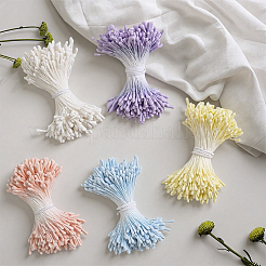 5 Bundles 5 Colors Gypsum with Cotton Cord Artificial Flower Core&nbsp;DIY-GF0014-07A