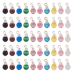 Cat Eye Pendants&nbsp;HJEW-TA0001-02S