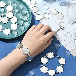 DIY Blank Dome Alloy Link Chain Bracelet Making Kit&nbsp;BJEW-DC00001