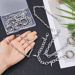 6Pcs 3 Style Aluminum Boot Strap Chains&nbsp;HJEW-HS00095