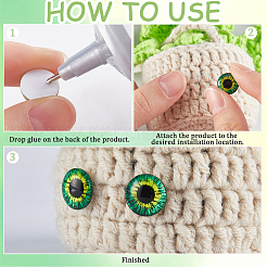 1 Bag Glass Doll Eyes Cabochons&nbsp;DIY-GF0008-70C