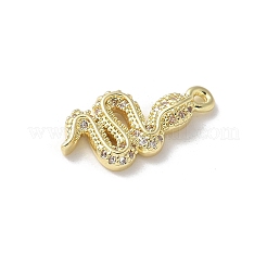 Brass Micro Pave Clear Cubic Zirconia Pendants&nbsp;LS-KK-S505-04G-01