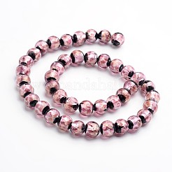 Glow in the Dark Luminous Style Handmade Silver Foil Glass Round Beads&nbsp;FOIL-I006-10mm-04