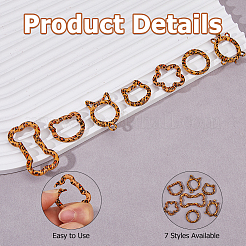14Pcs 7 Styles Alloy Spring Gate Rings&nbsp;FIND-HS0002-70
