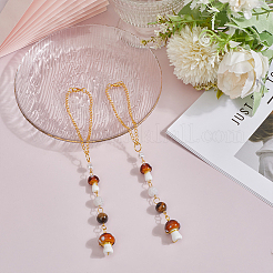2Pcs Resin Mushroom Pendant Decorations&nbsp;HJEW-ME0001-12A