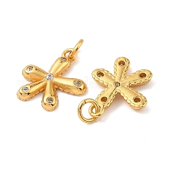 Brass Micro Pave Cubic Zirconia Charms&nbsp;KK-K364-46G