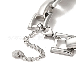 Non-Tarnish 304 Stainless Steel Rectangle Link Chain Bracelet&nbsp;BJEW-Q776-01P