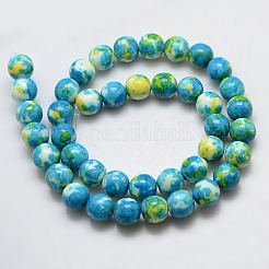 Synthetic Ocean White Jade Beads Strands&nbsp;X-G-L019-8mm-06
