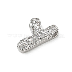Brass Micro Pave Cubic Zirconia Pendants&nbsp;KK-A300-02P-Y