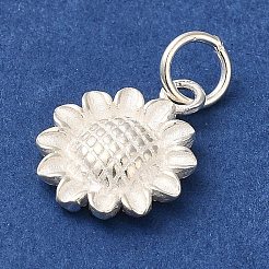 925 Sterling Silver Sunflower Charms&nbsp;STER-K180-03S