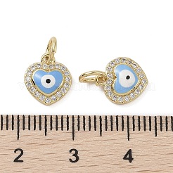 Golden Brass Micro Pave Cubic Zirconia Pendants&nbsp;KK-L209-074G-03