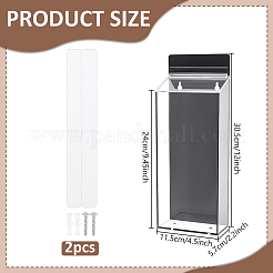 2 Bags Clear Acrylic Wall Mounted Booklet Storage Boxes with Flip Lid&nbsp;ODIS-WR0001-13