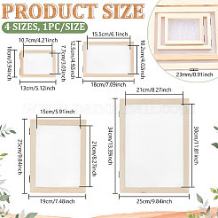 4Pcs 4 Styles Pine Mesh Frame&nbsp;AJEW-BC0008-99