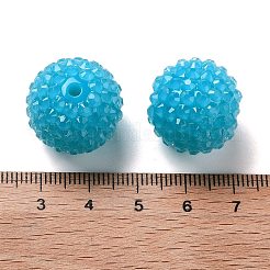 Chunky Resin Rhinestone Bubblegum Ball Beads&nbsp;RESI-S259-A05
