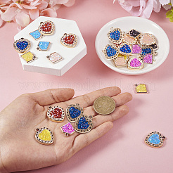 30Pcs 2 Styles UV Plating Acrylic Pendants&nbsp;PACR-TA0001-13