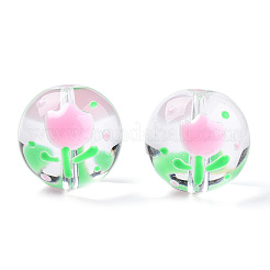 Transparent Glass with Enamel Beads&nbsp;LAMP-T011-20B